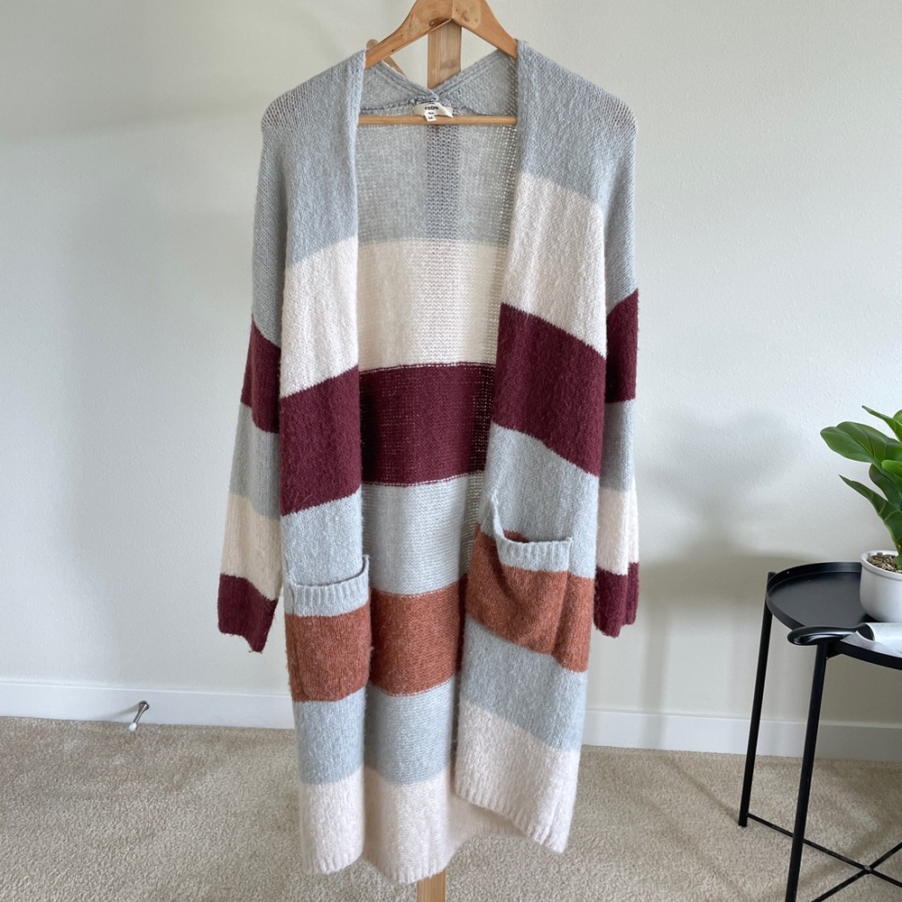 Striped Sweater Cardigan